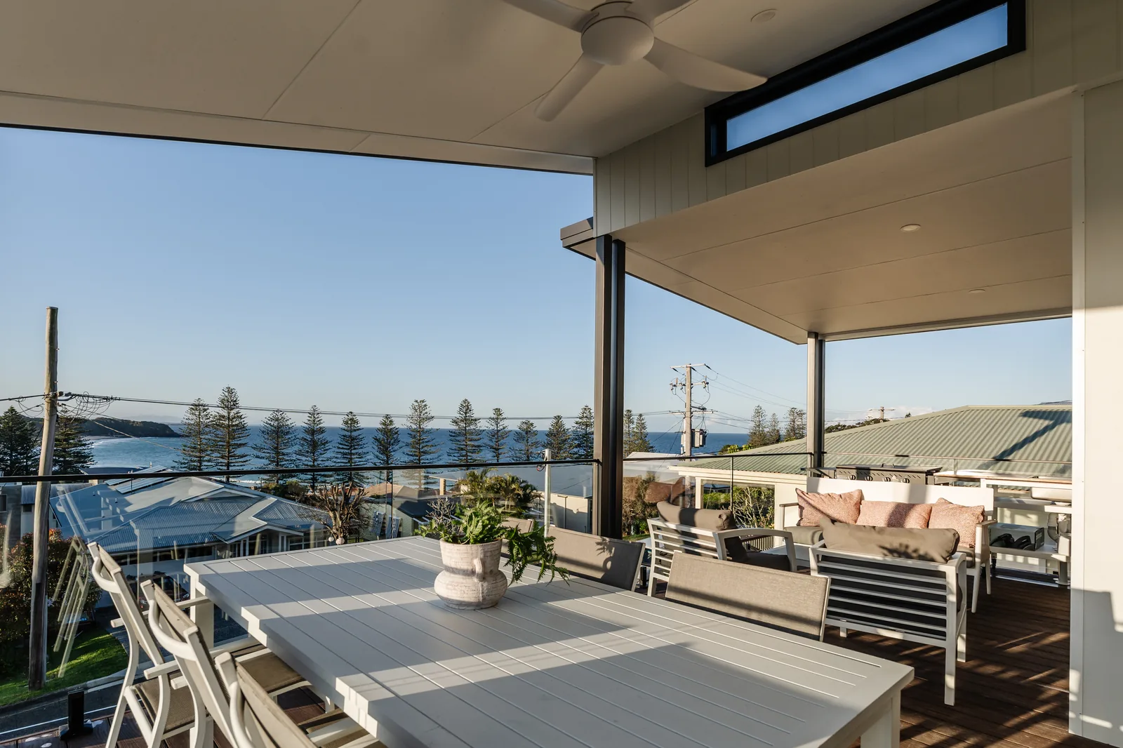 Deck lounge looking to the ocean